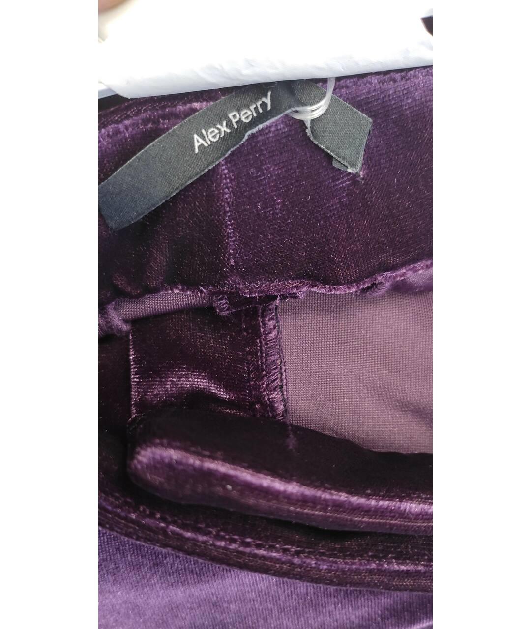 ALEX PERRY Фиолетовые полиэстеровые брюки широкие, фото 5