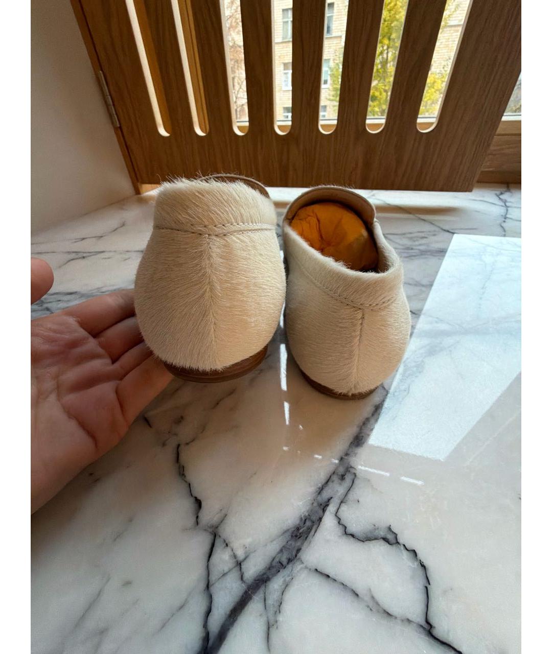 TOD'S Бежевые мокасины из экзотической кожи, фото 5