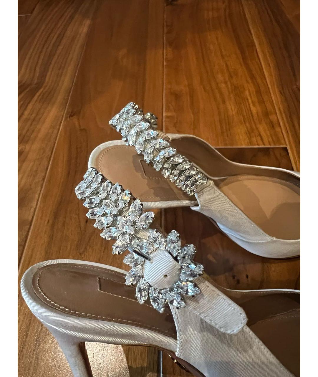 AQUAZZURA Белые кожаные туфли, фото 5