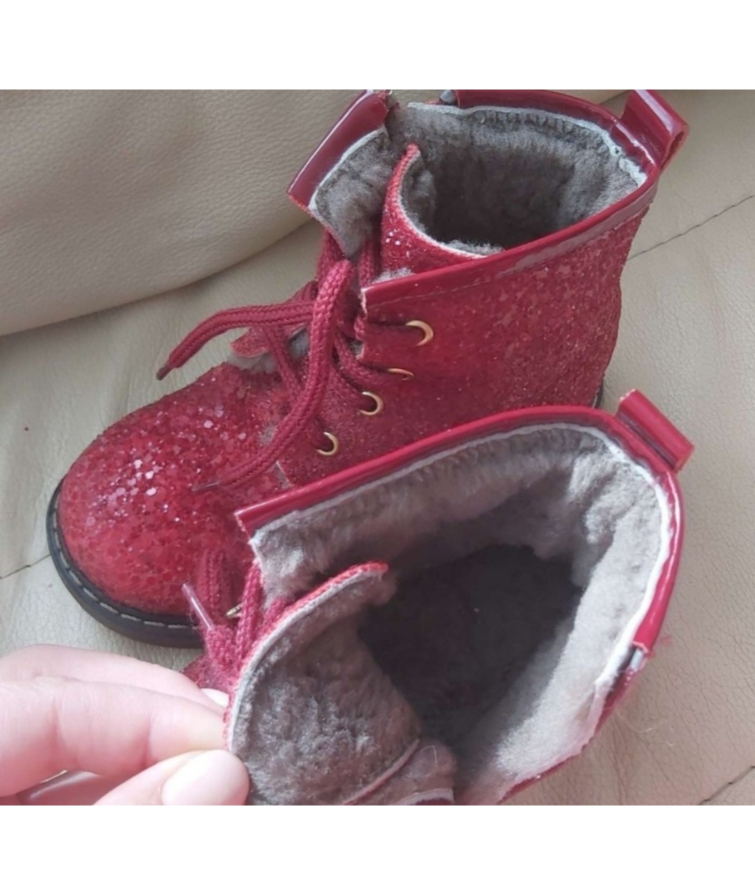 MONNALISA Красные кожаные ботинки, фото 2