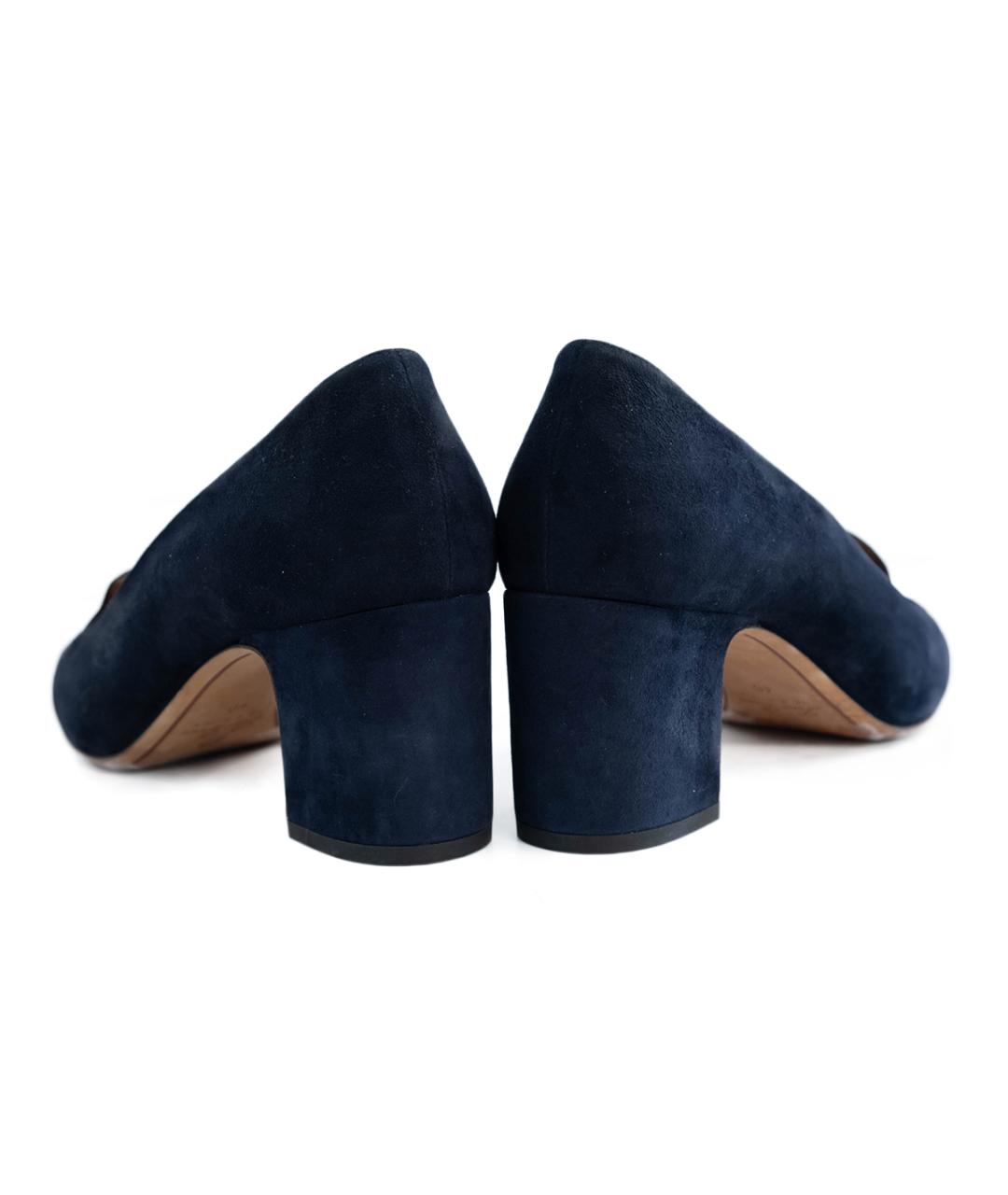 LORO PIANA Темно-синие замшевые туфли, фото 5