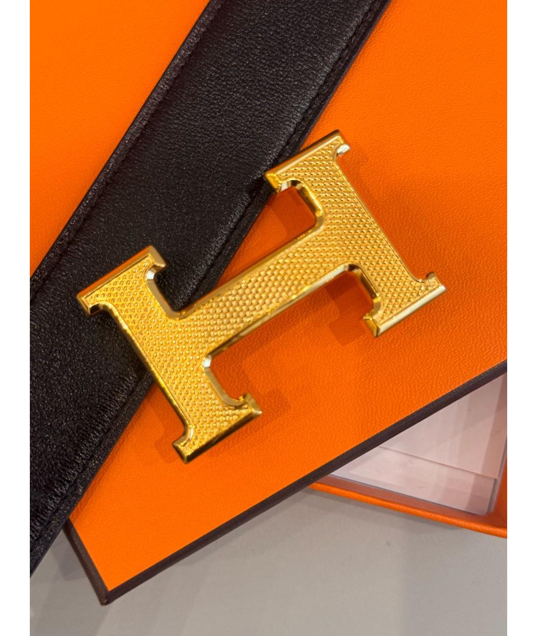 HERMES Коричневый кожаный ремень, фото 7