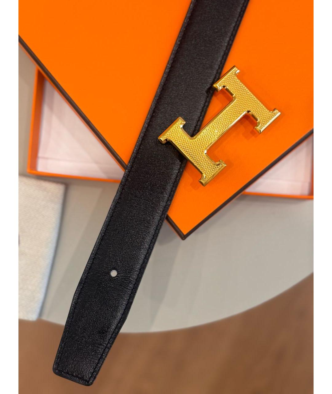 HERMES Коричневый кожаный ремень, фото 3