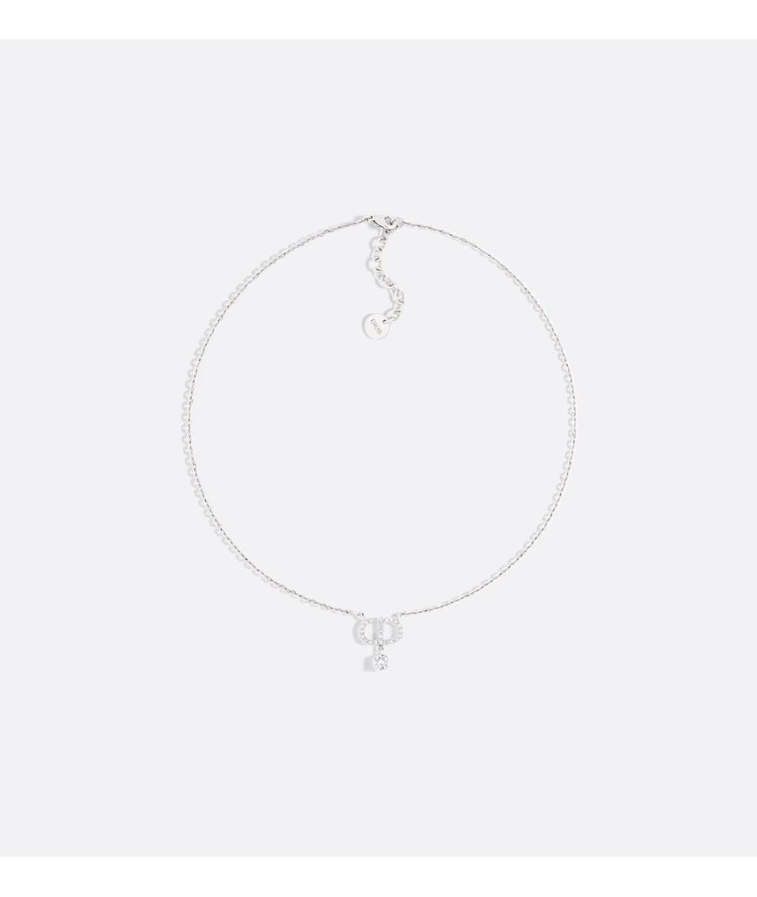 CHRISTIAN DIOR Серебряное металлическое колье, фото 4
