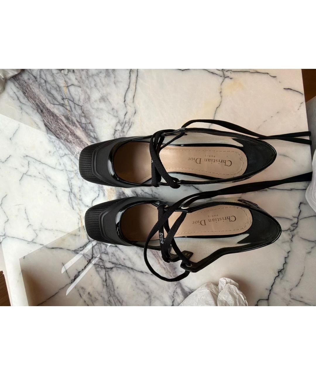 CHRISTIAN DIOR Черные резиновые туфли, фото 3
