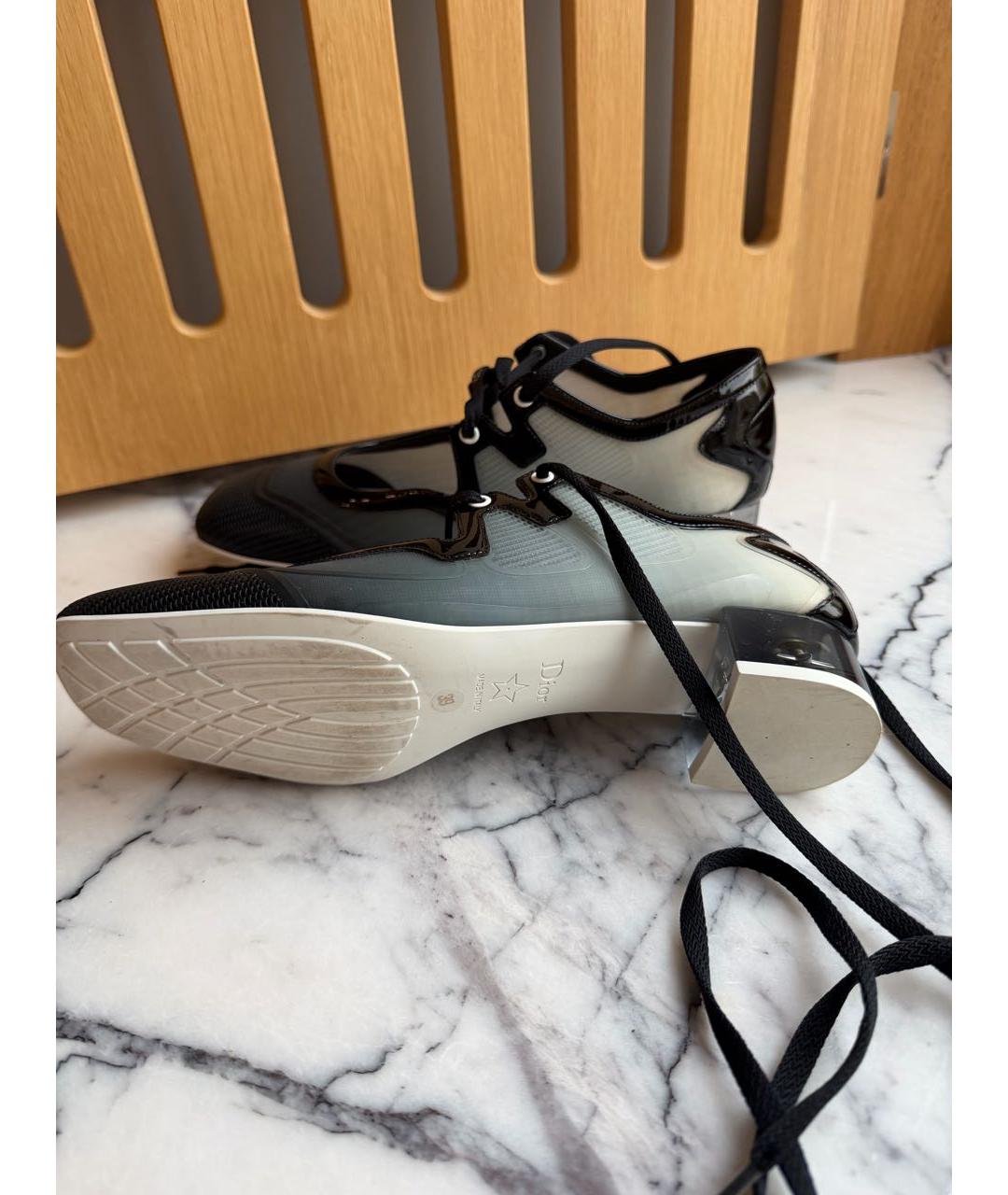 CHRISTIAN DIOR Черные резиновые туфли, фото 5