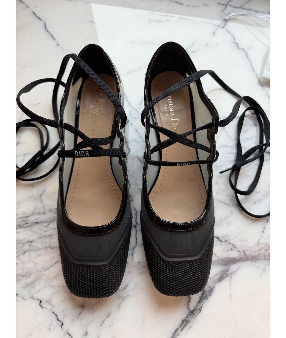 CHRISTIAN DIOR Черные резиновые туфли, фото 2