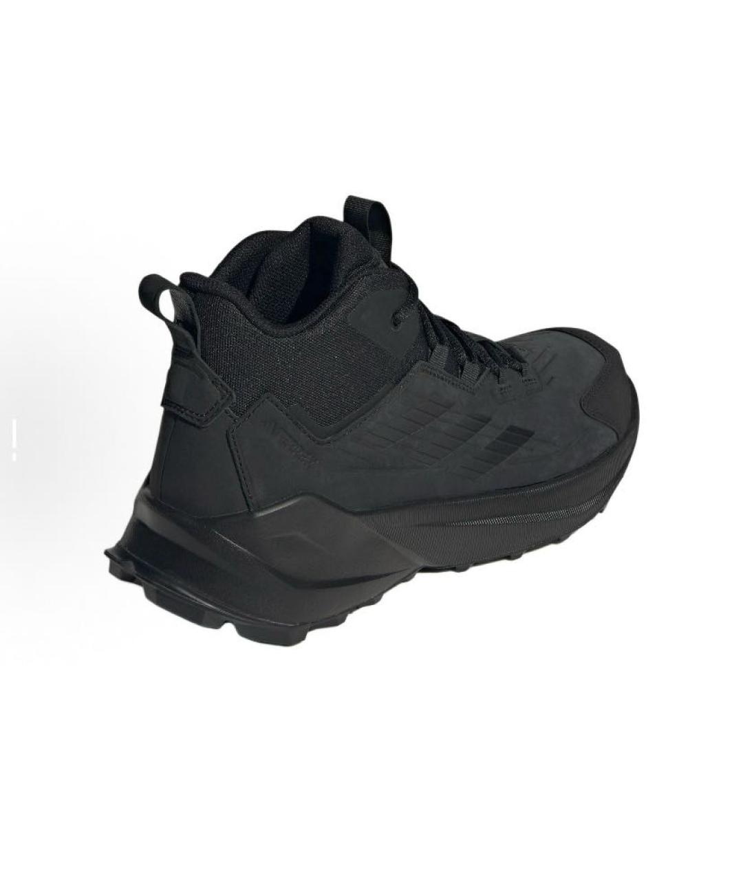 ADIDAS Черные текстильные высокие кроссовки / кеды, фото 4