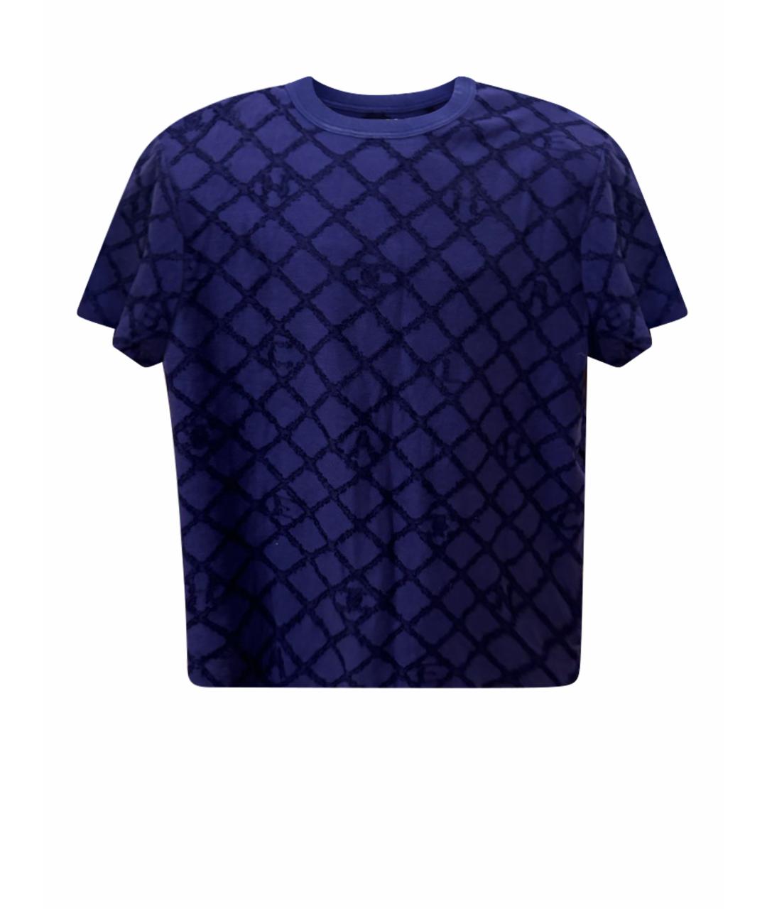 CHANEL Синяя хлопковая футболка, фото 1