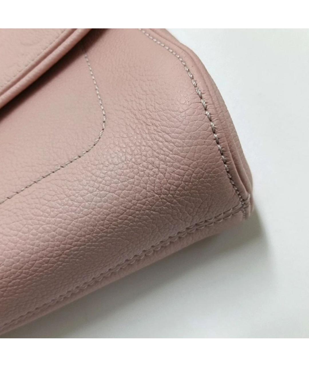 LOUIS VUITTON Розовая кожаная сумка через плечо, фото 8