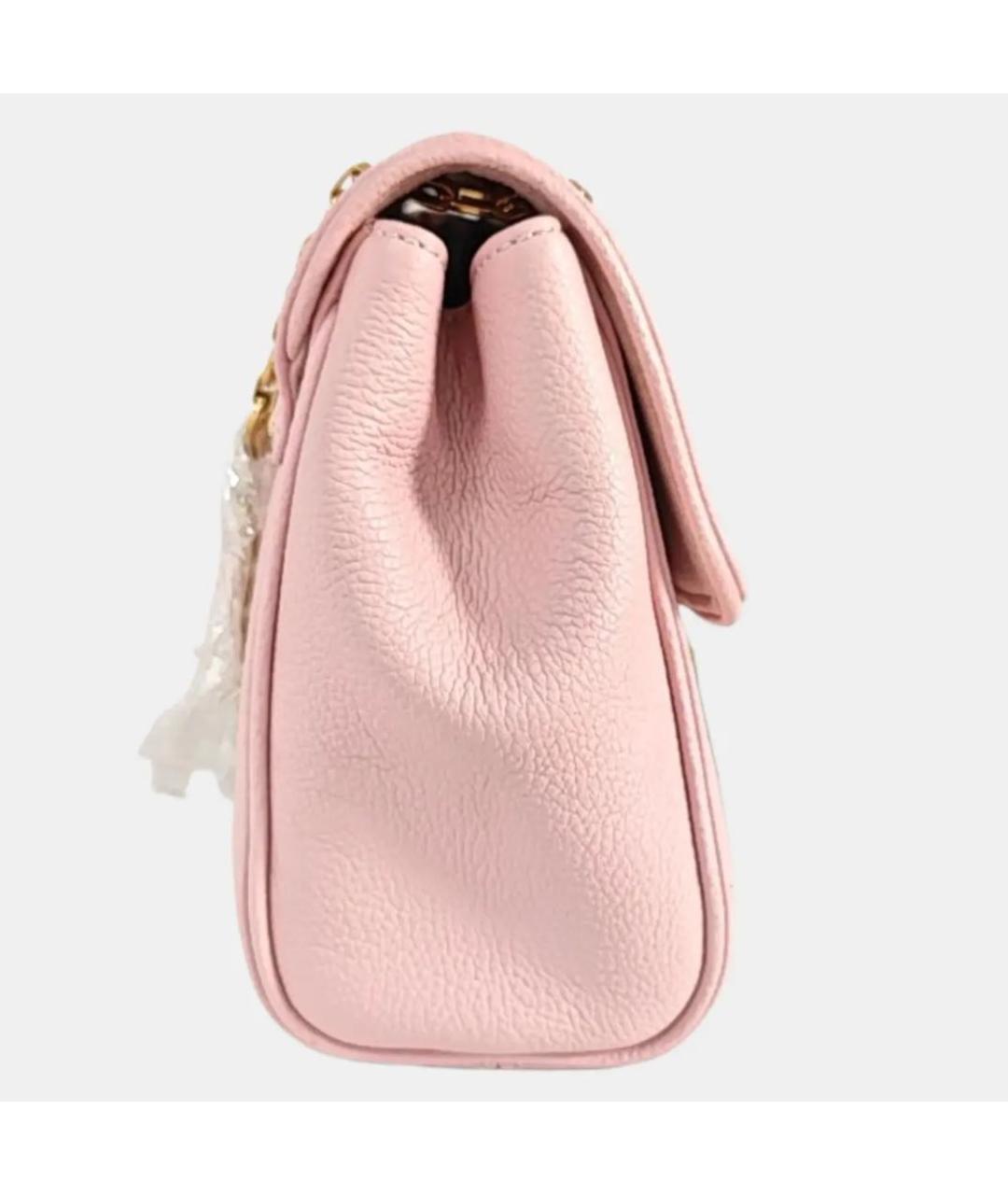 LOUIS VUITTON Розовая кожаная сумка через плечо, фото 3