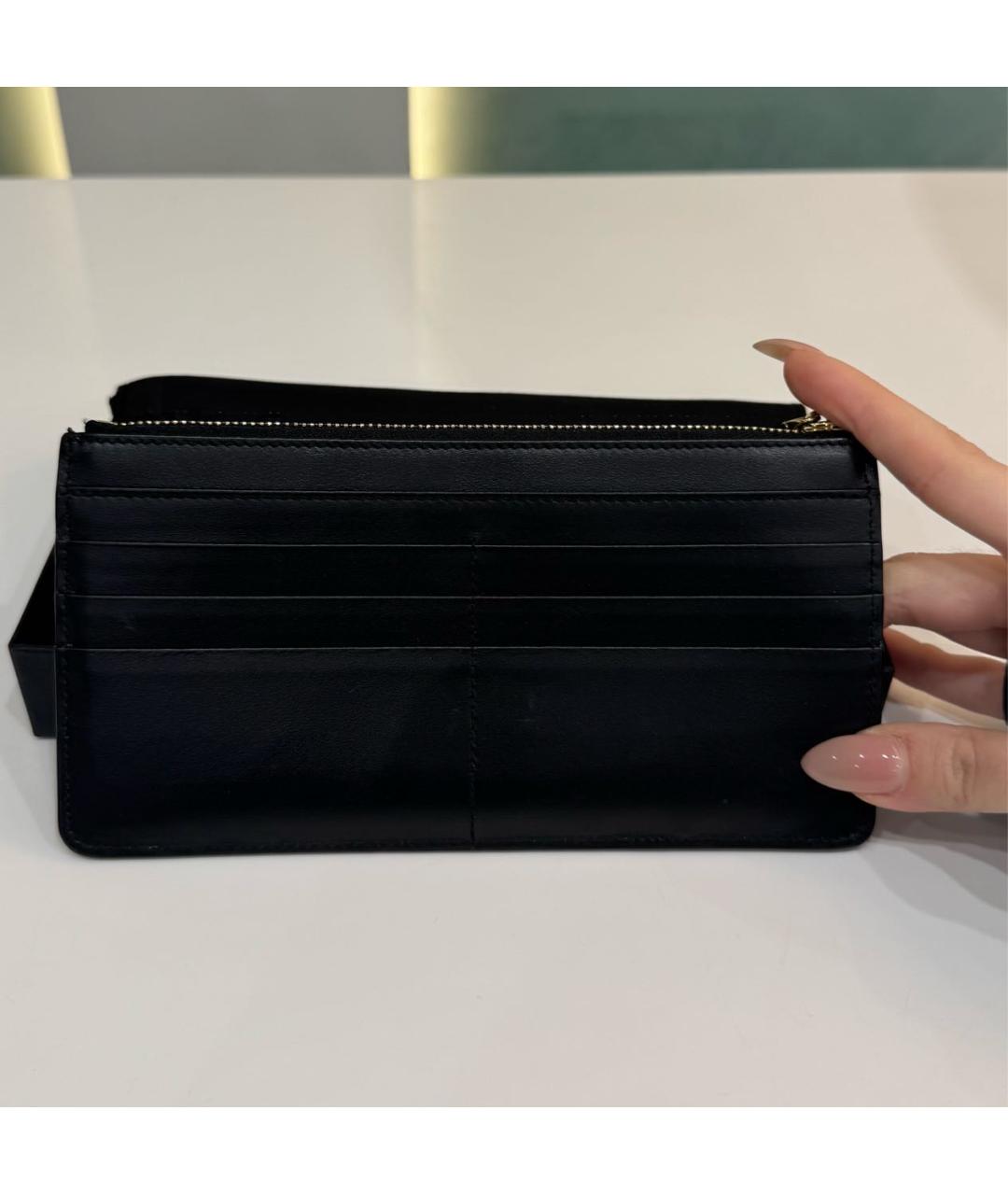 DOLCE&GABBANA Черный кожаный кошелек, фото 3