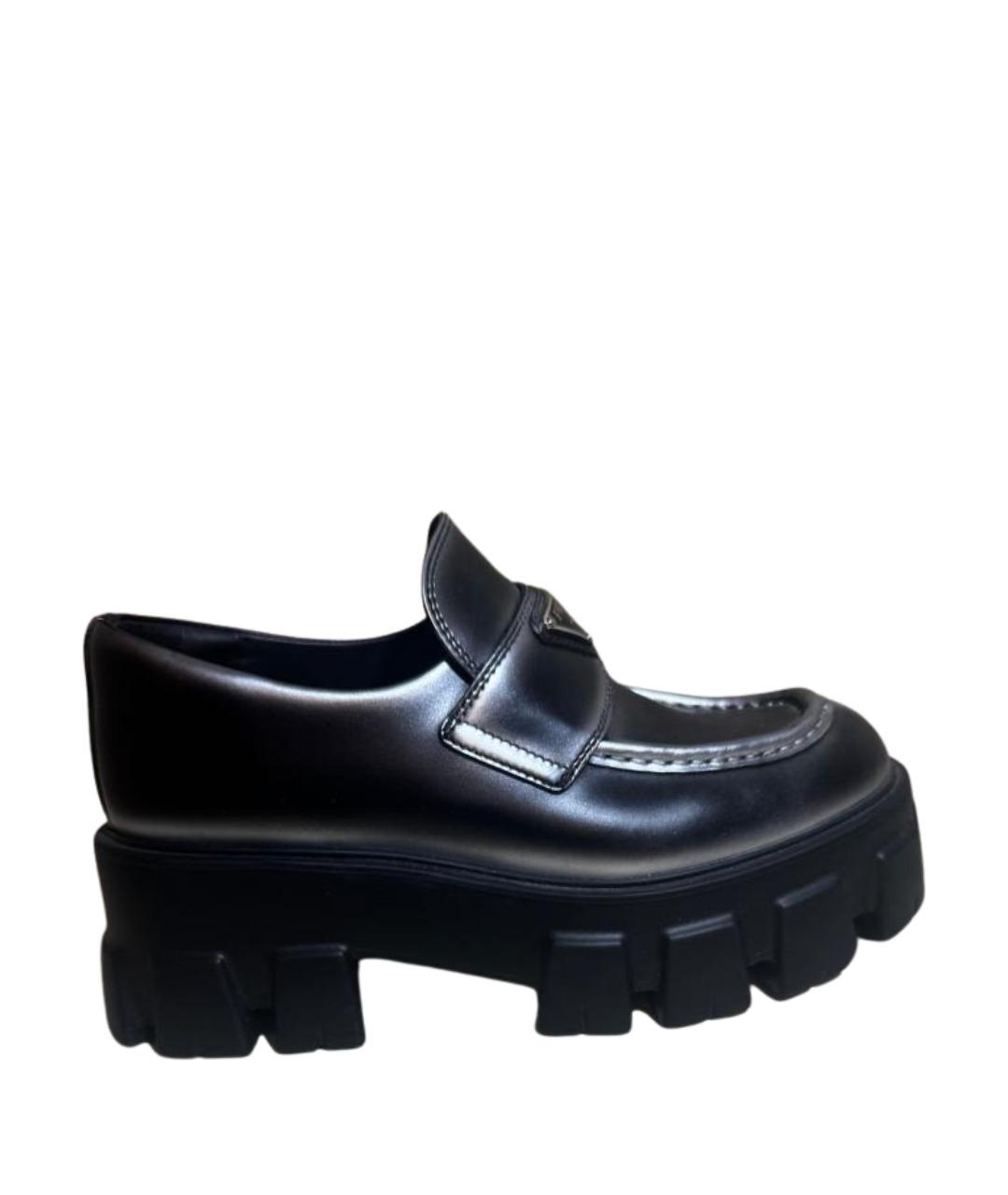 PRADA Серые кожаные ботинки, фото 1