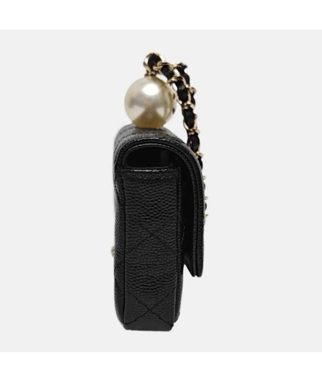 CHANEL Черная кожаная сумка через плечо, фото 4