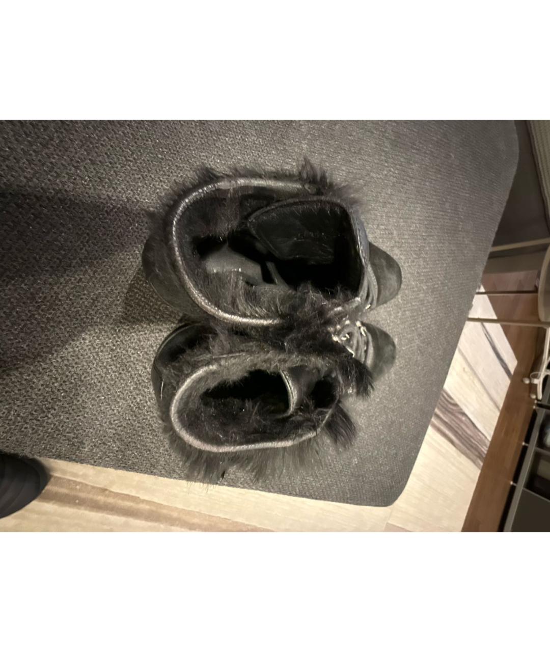 GUCCI Черные замшевые кроссовки, фото 5