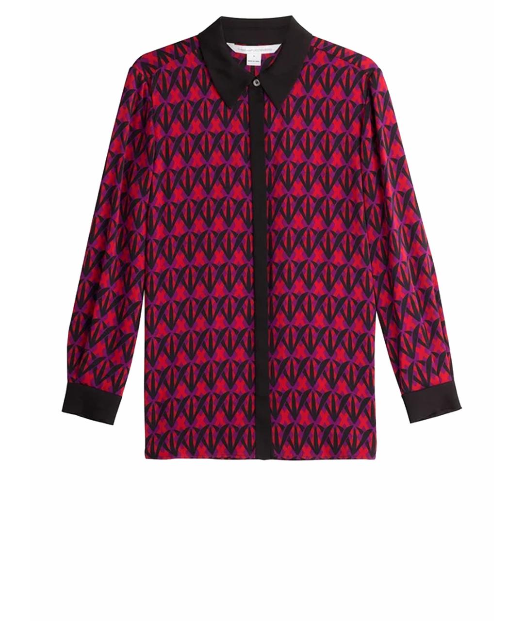 DIANE VON FURSTENBERG Бордовая шелковая блузы, фото 1