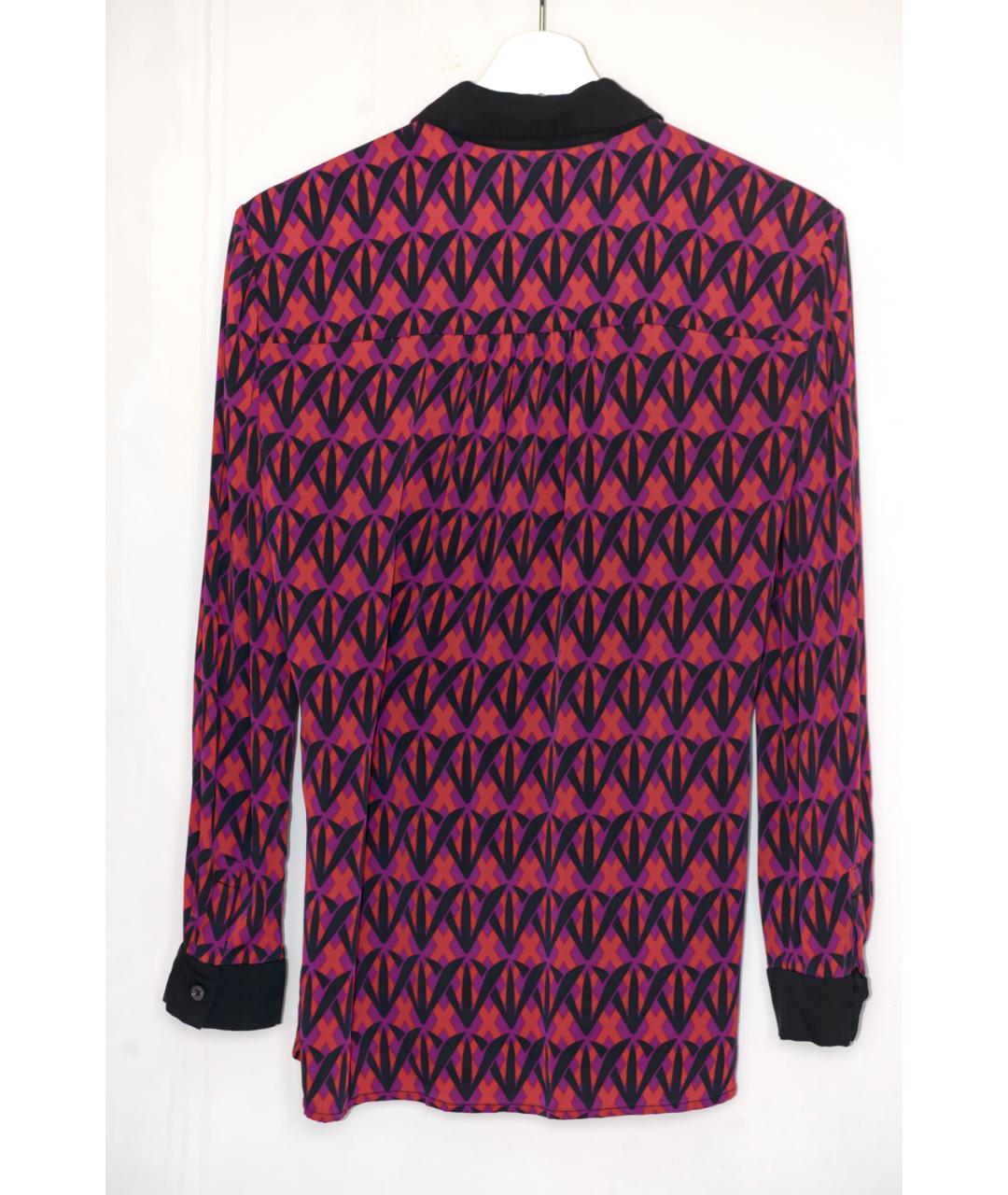 DIANE VON FURSTENBERG Бордовая шелковая блузы, фото 2