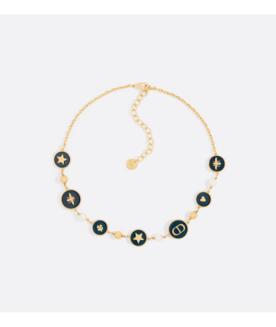 CHRISTIAN DIOR Золотое металлическое колье, фото 5