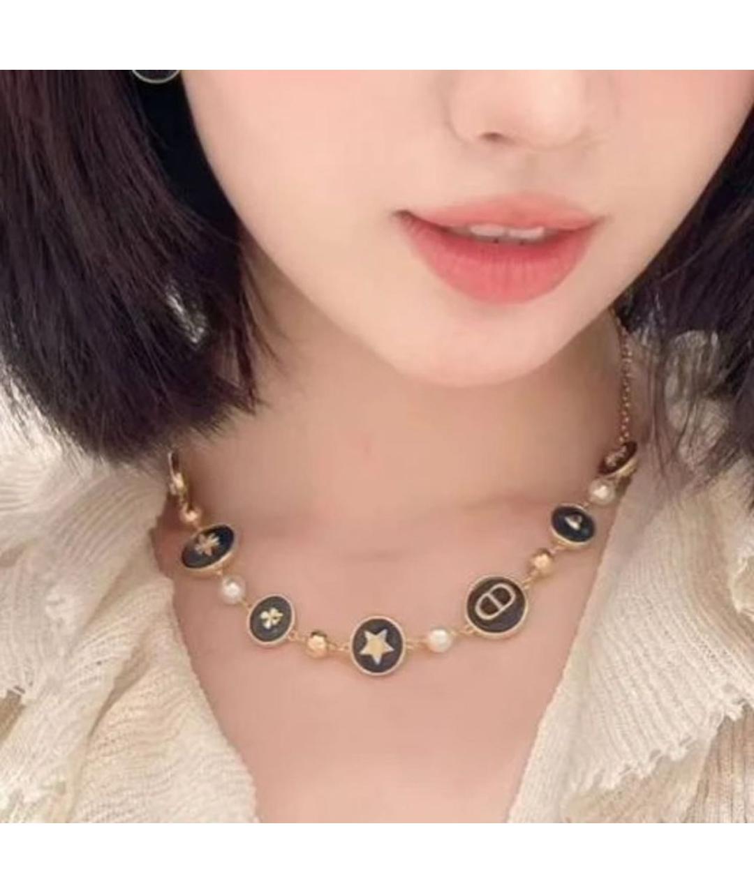 CHRISTIAN DIOR Золотое металлическое колье, фото 3