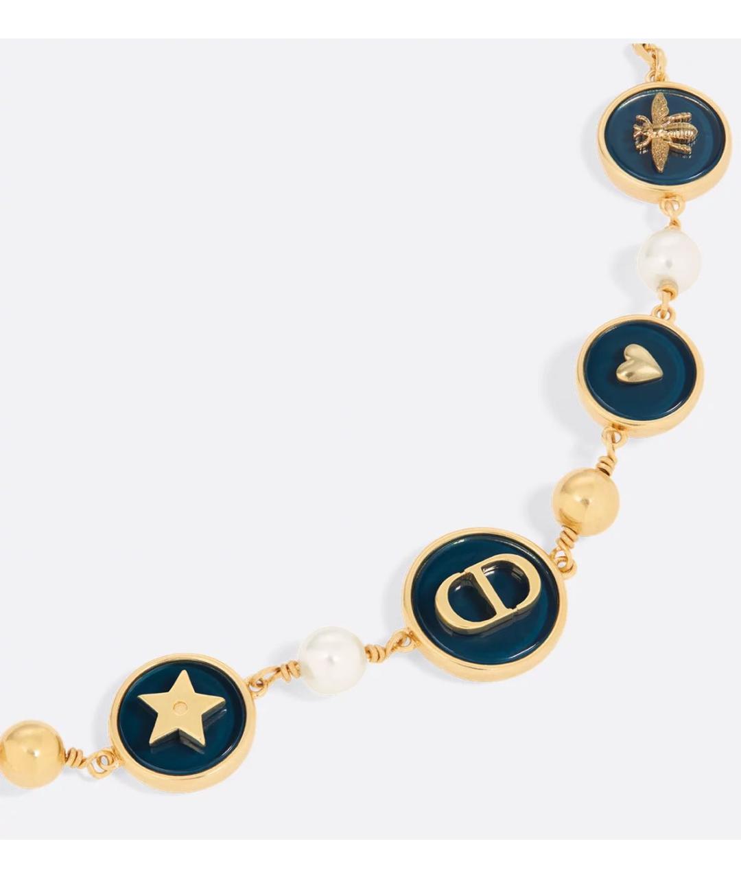 CHRISTIAN DIOR Золотое металлическое колье, фото 2