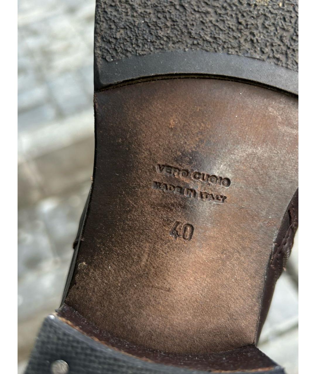 LIU JO Коричневые кожаные сапоги, фото 6