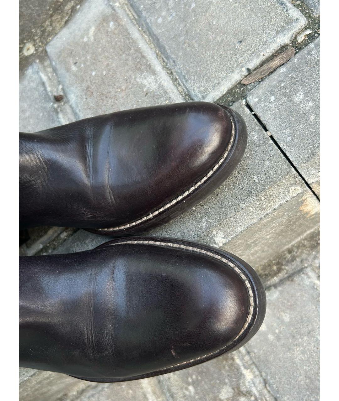 LIU JO Коричневые кожаные сапоги, фото 5