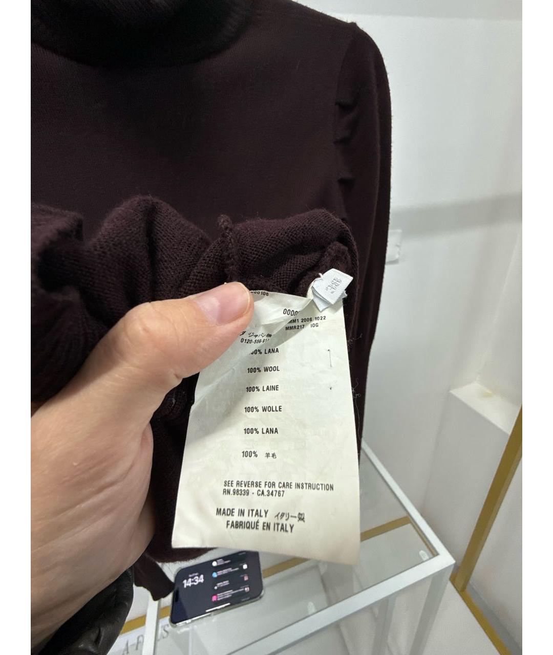 MIU MIU Фиолетовая шерстяная водолазка, фото 4