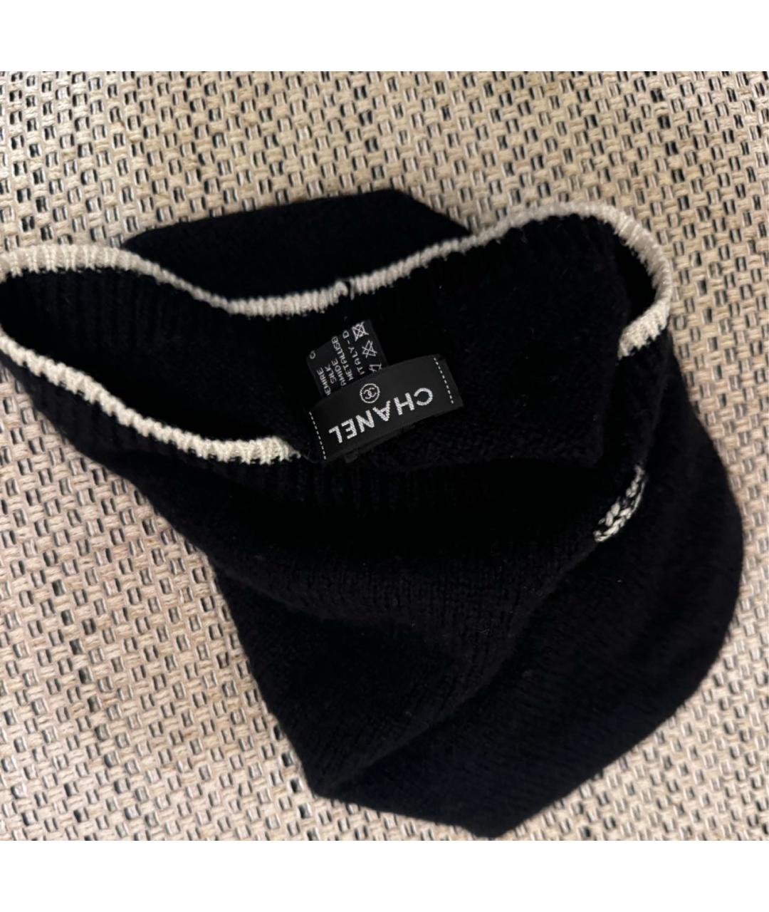 CHANEL Черная кашемировая шапка, фото 3