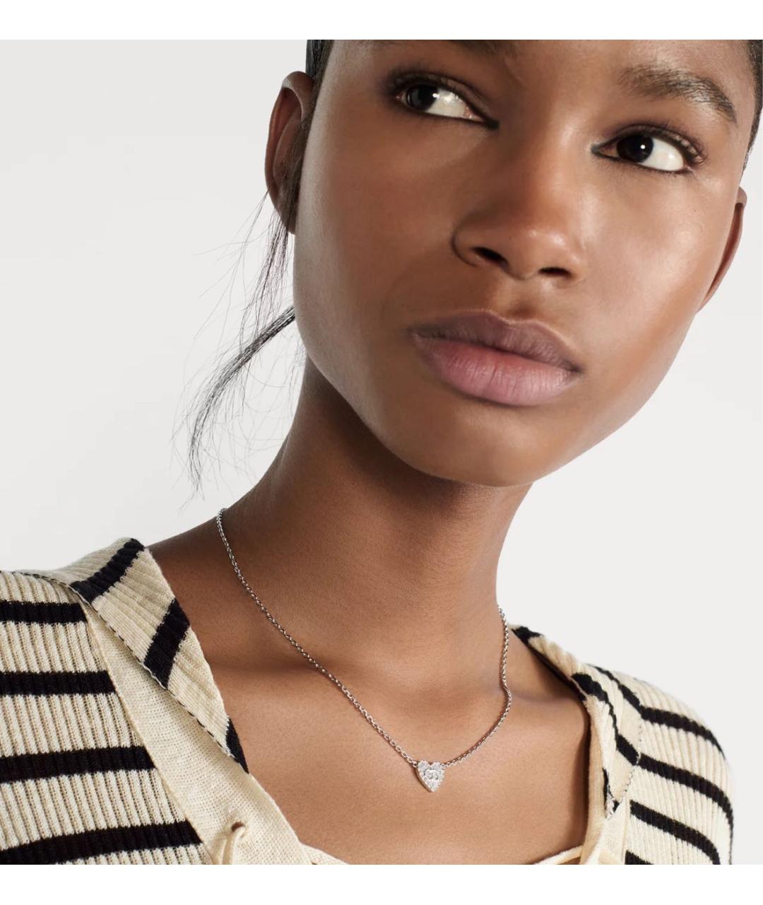 CHRISTIAN DIOR Серебряное металлическое колье, фото 2