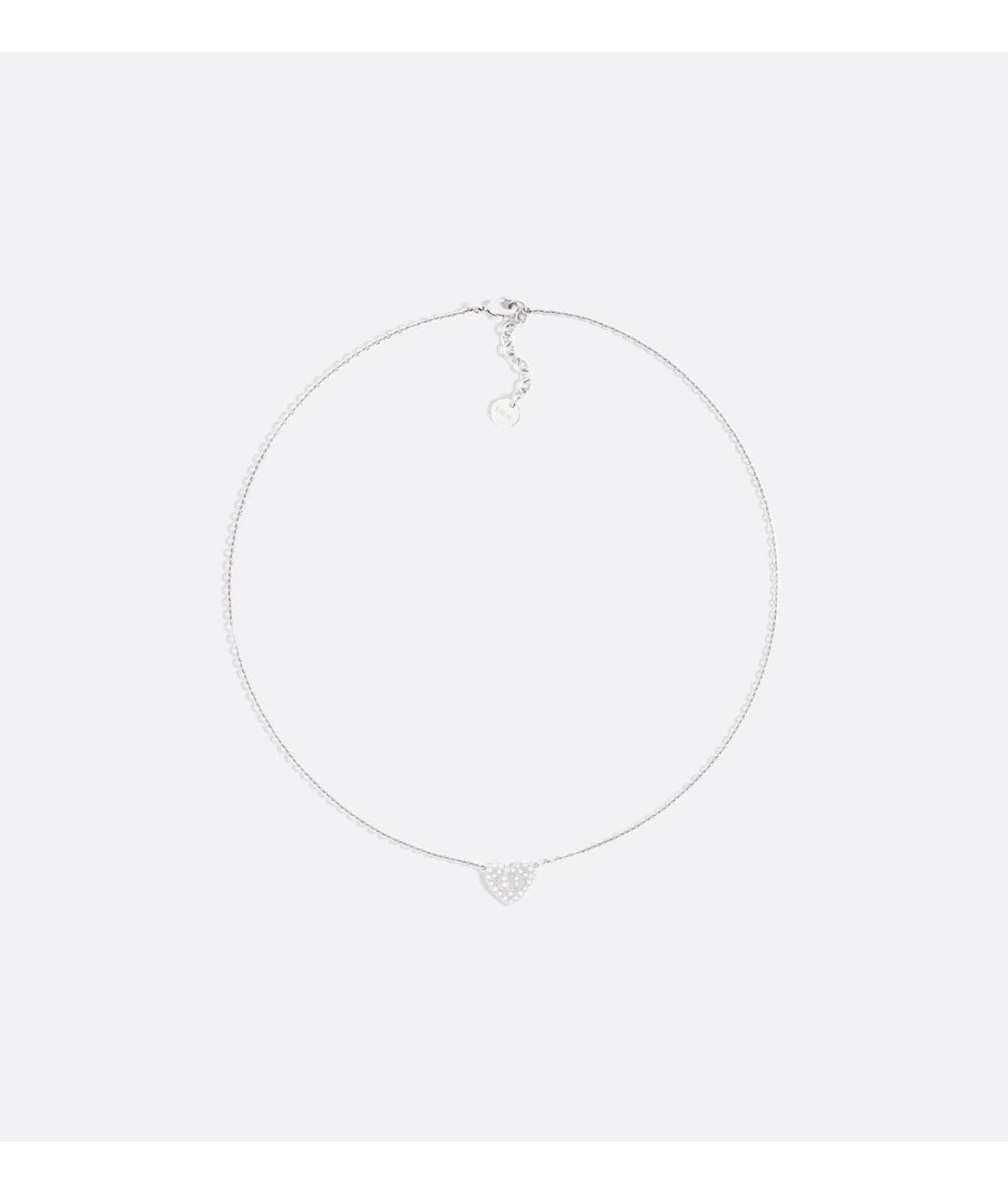 CHRISTIAN DIOR Серебряное металлическое колье, фото 4