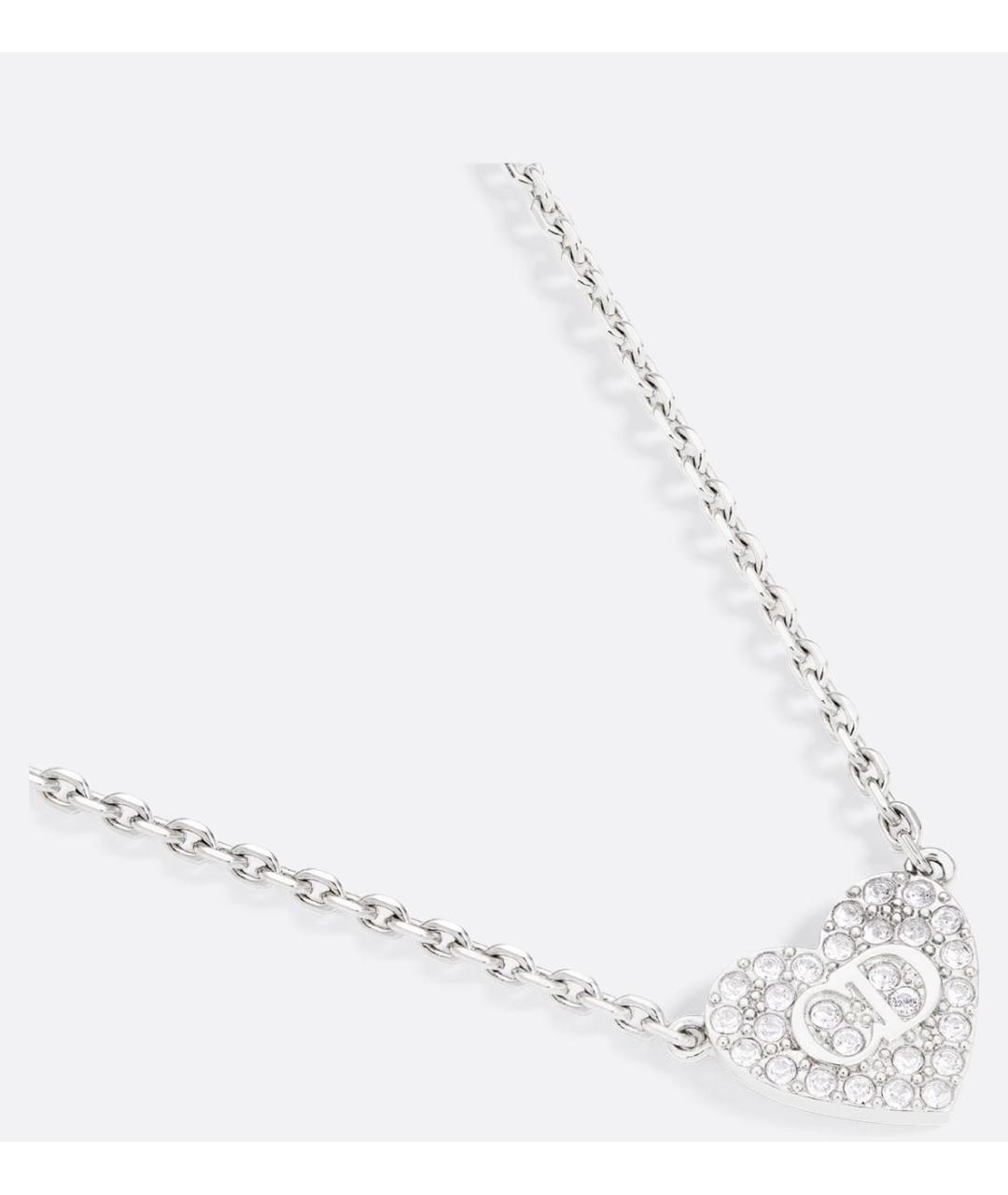 CHRISTIAN DIOR Серебряное металлическое колье, фото 3