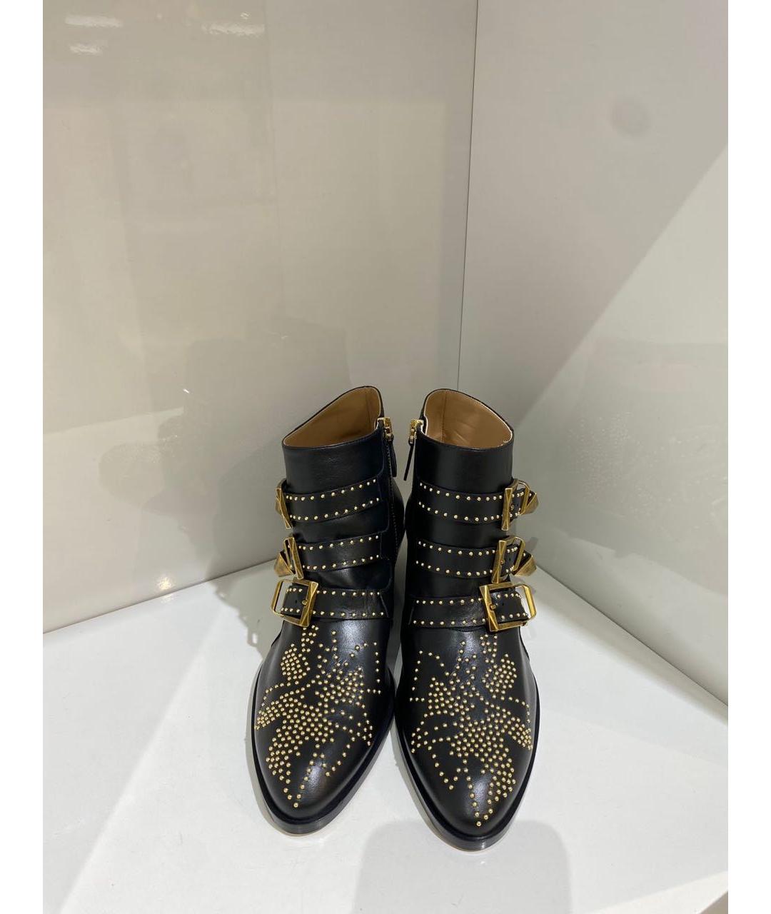 CHLOE Черные кожаные ботинки, фото 3