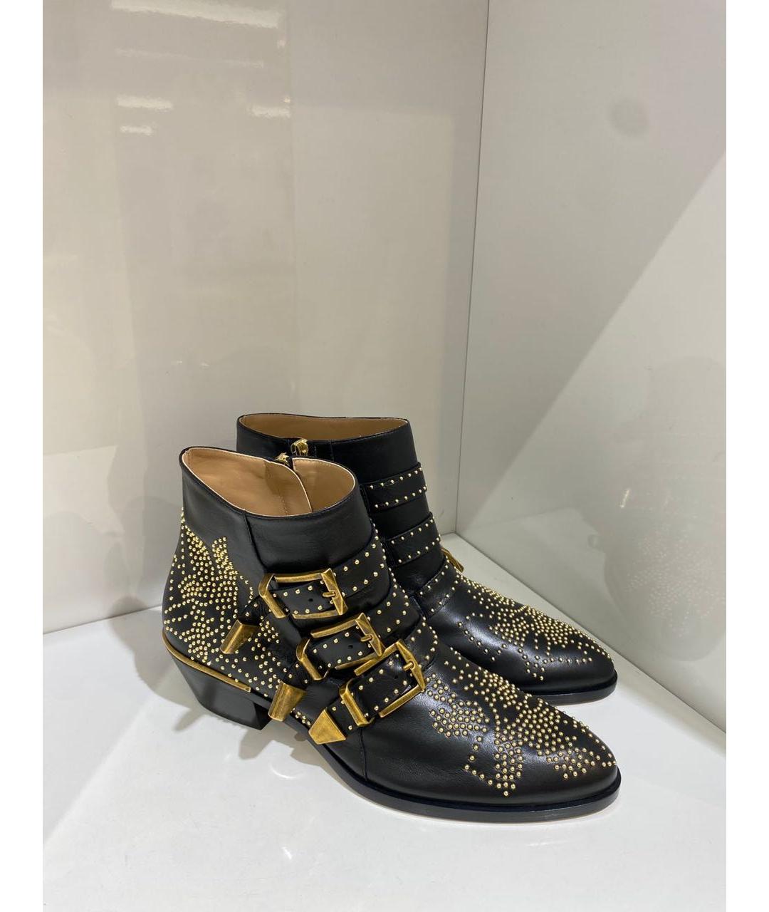 CHLOE Черные кожаные ботинки, фото 2