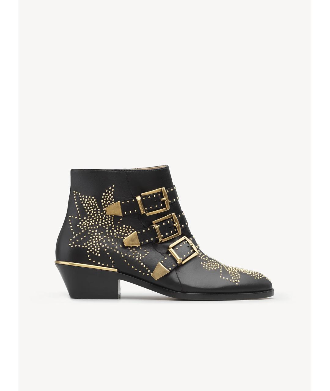 CHLOE Черные кожаные ботинки, фото 4