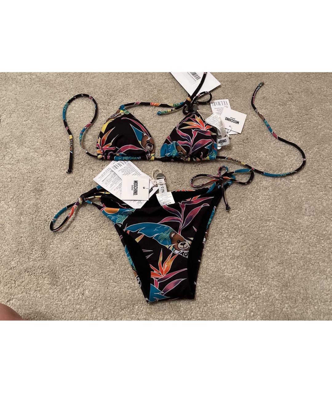 MOSCHINO Мульти полиэстеровый купальник, фото 4