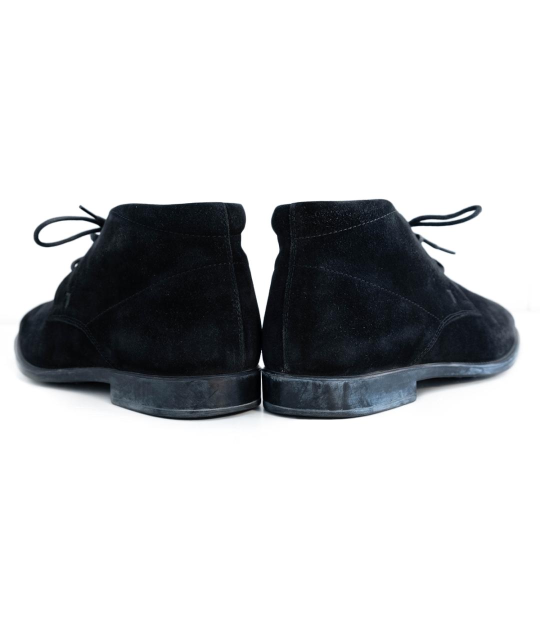 TOD'S Черные замшевые низкие ботинки, фото 5