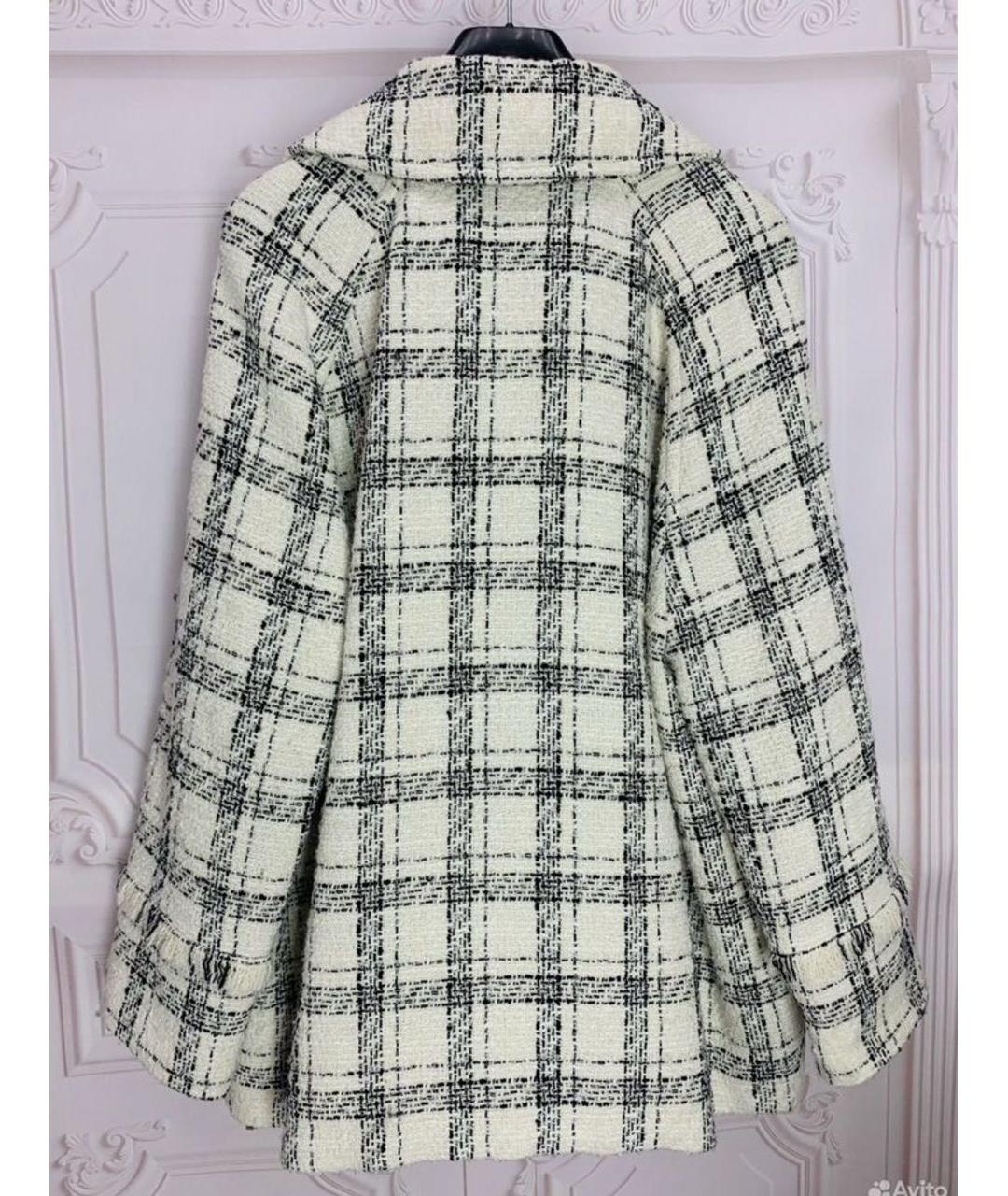 MAX MARA Белое хлопковое пальто, фото 2