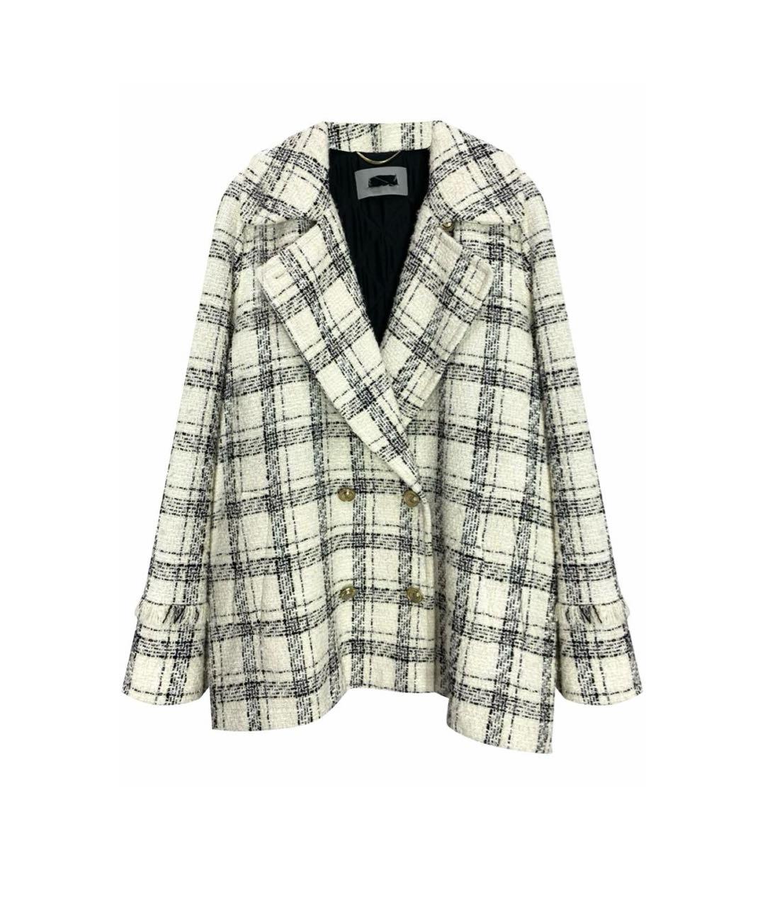 MAX MARA Белое хлопковое пальто, фото 1