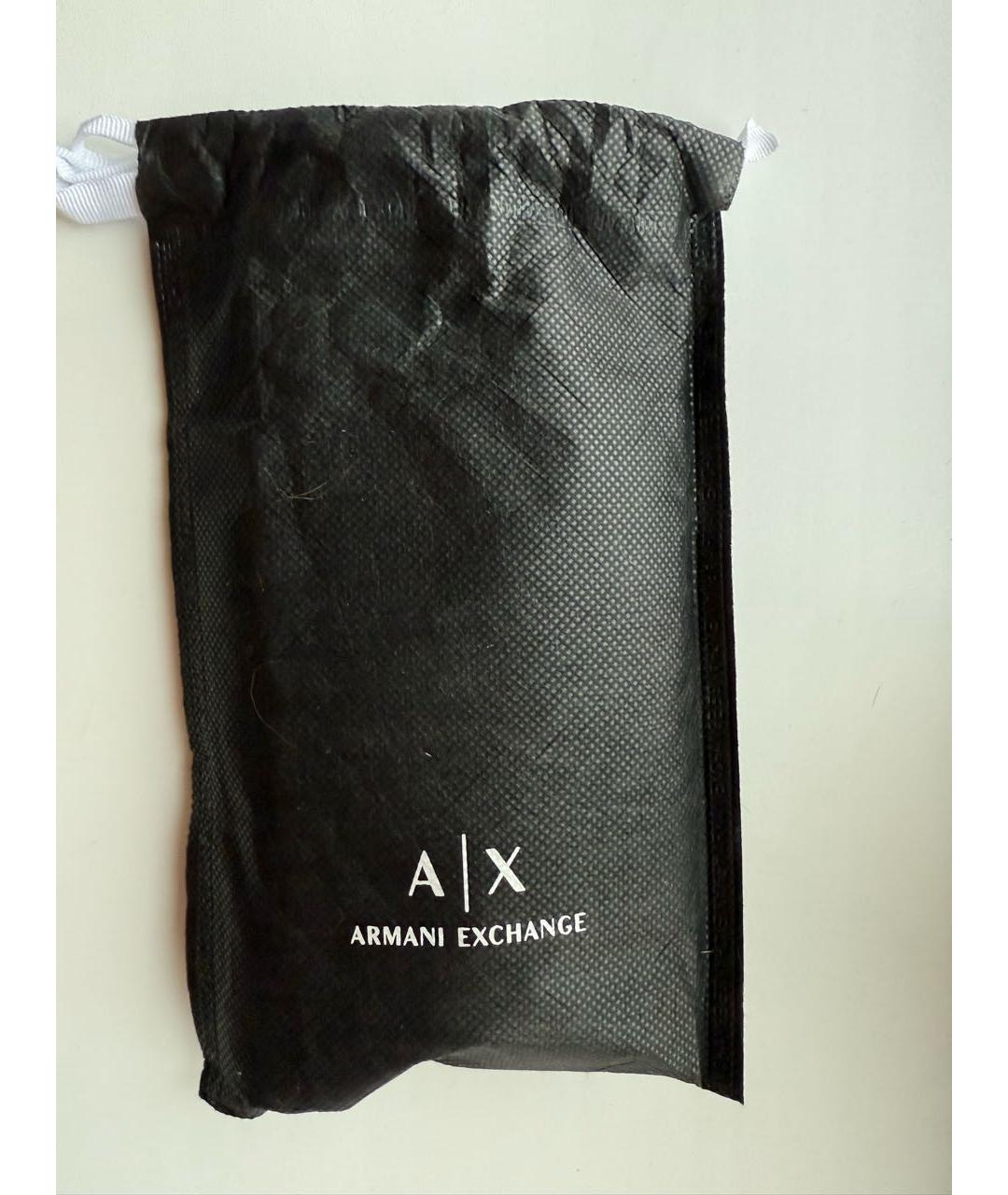 ARMANI EXCHANGE Синяя кожаная сумка через плечо, фото 5