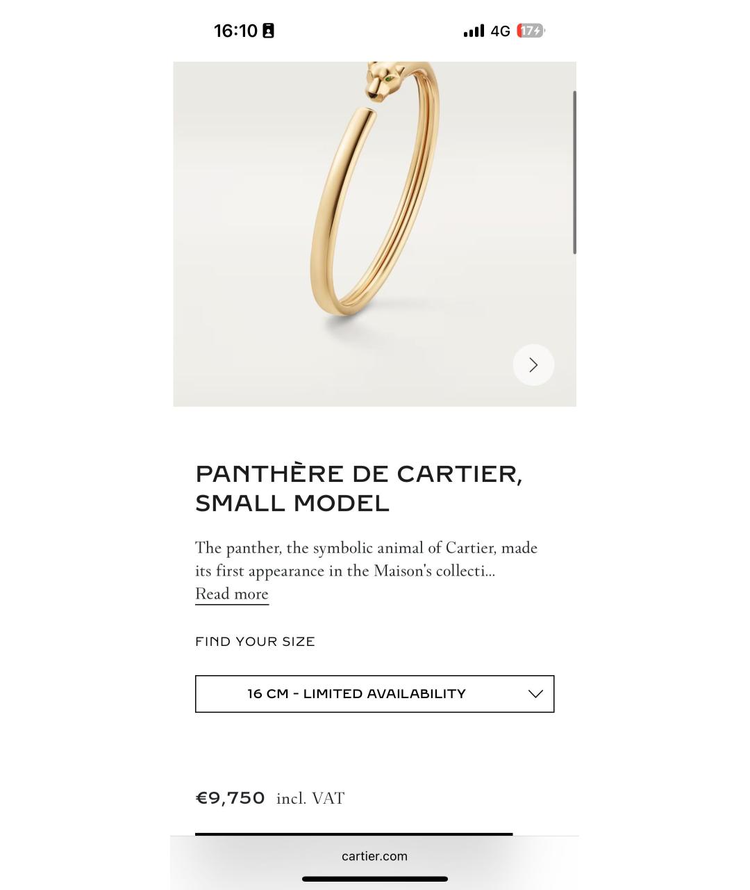 CARTIER Золотой браслет из желтого золота, фото 9