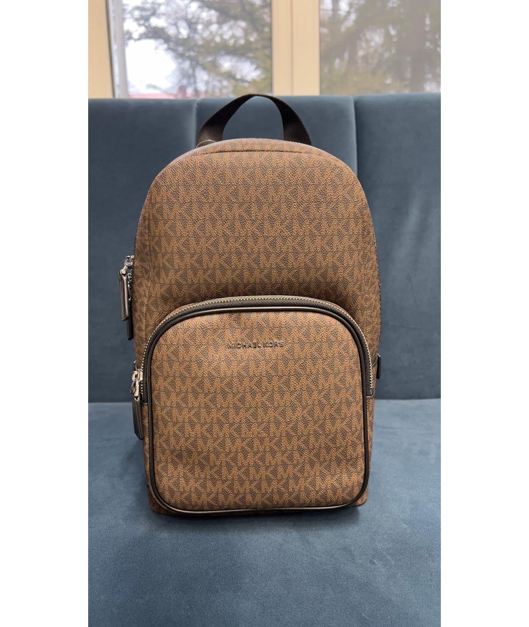 MICHAEL KORS Коричневый кожаный рюкзак, фото 5