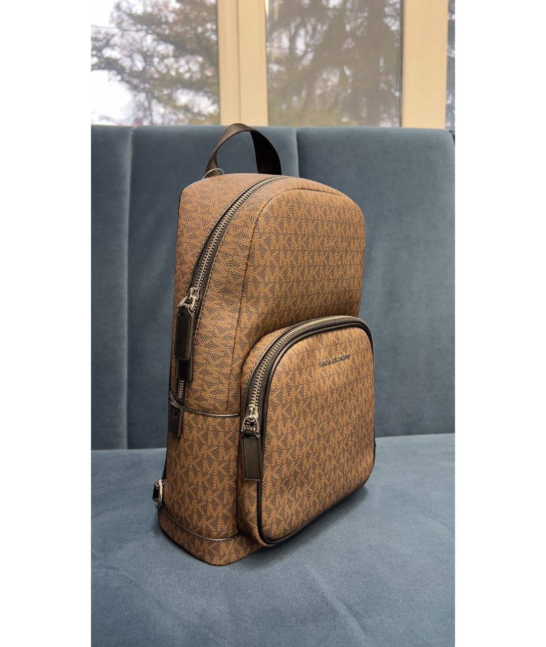 MICHAEL KORS Коричневый кожаный рюкзак, фото 2