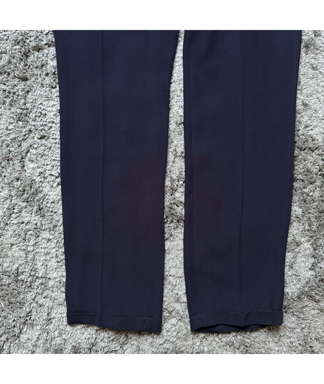MARNI Темно-синие вискозные брюки широкие, фото 2