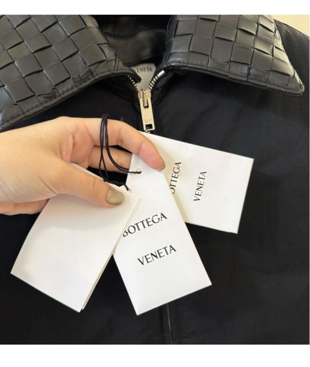 BOTTEGA VENETA Темно-синяя полиамидовая куртка, фото 2