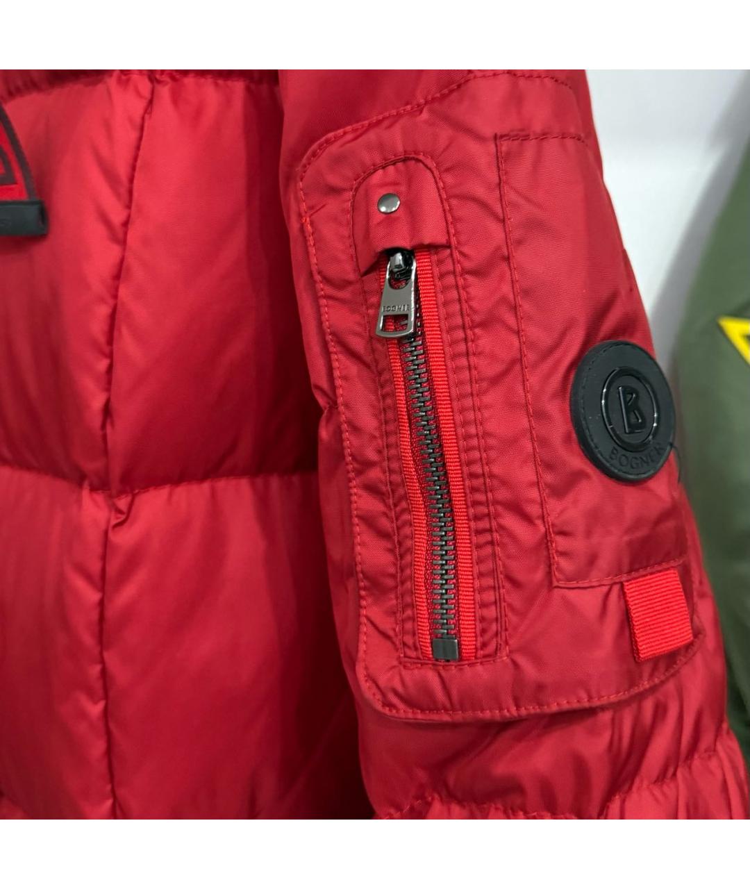 BOGNER Красный полиамидовый пуховик, фото 4