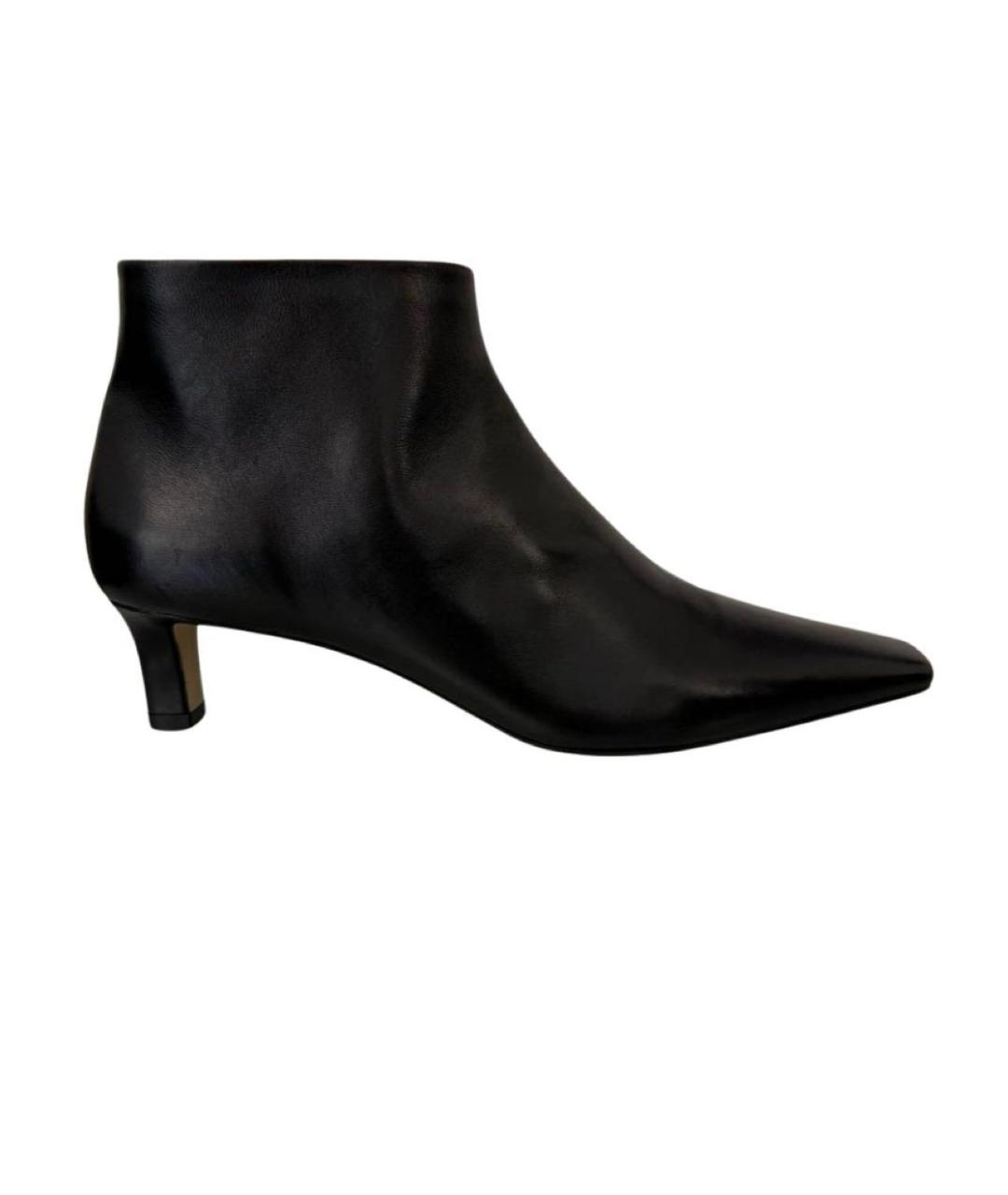 THE ROW Черные кожаные ботильоны, фото 1