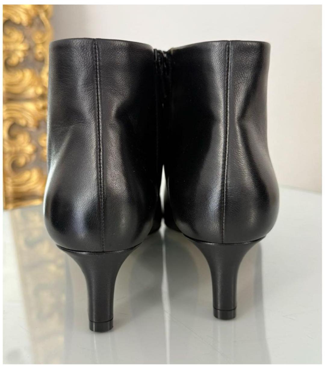 THE ROW Черные кожаные ботильоны, фото 3