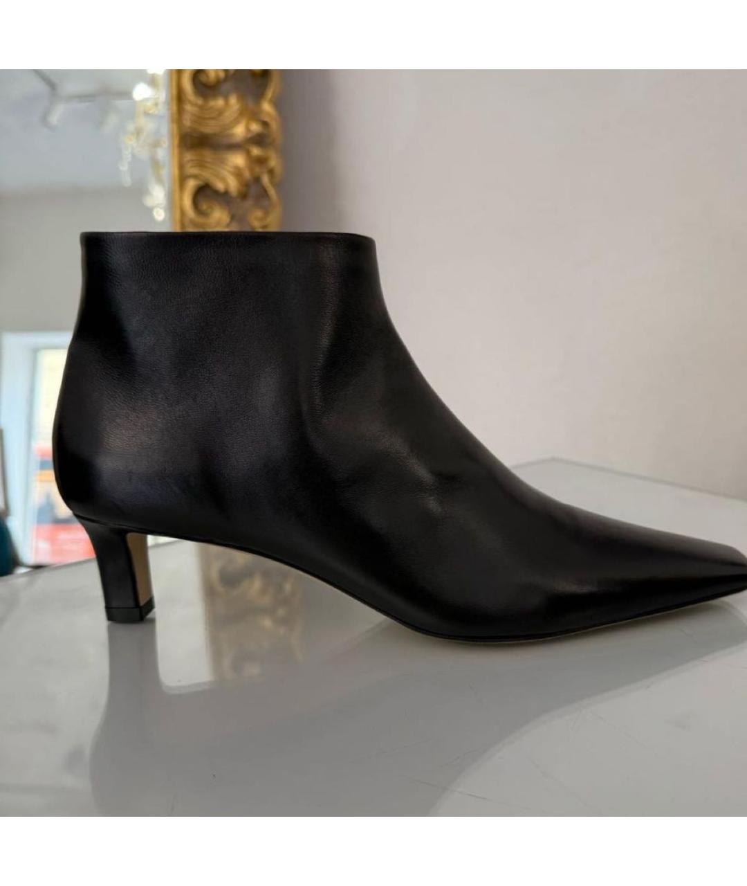 THE ROW Черные кожаные ботильоны, фото 6