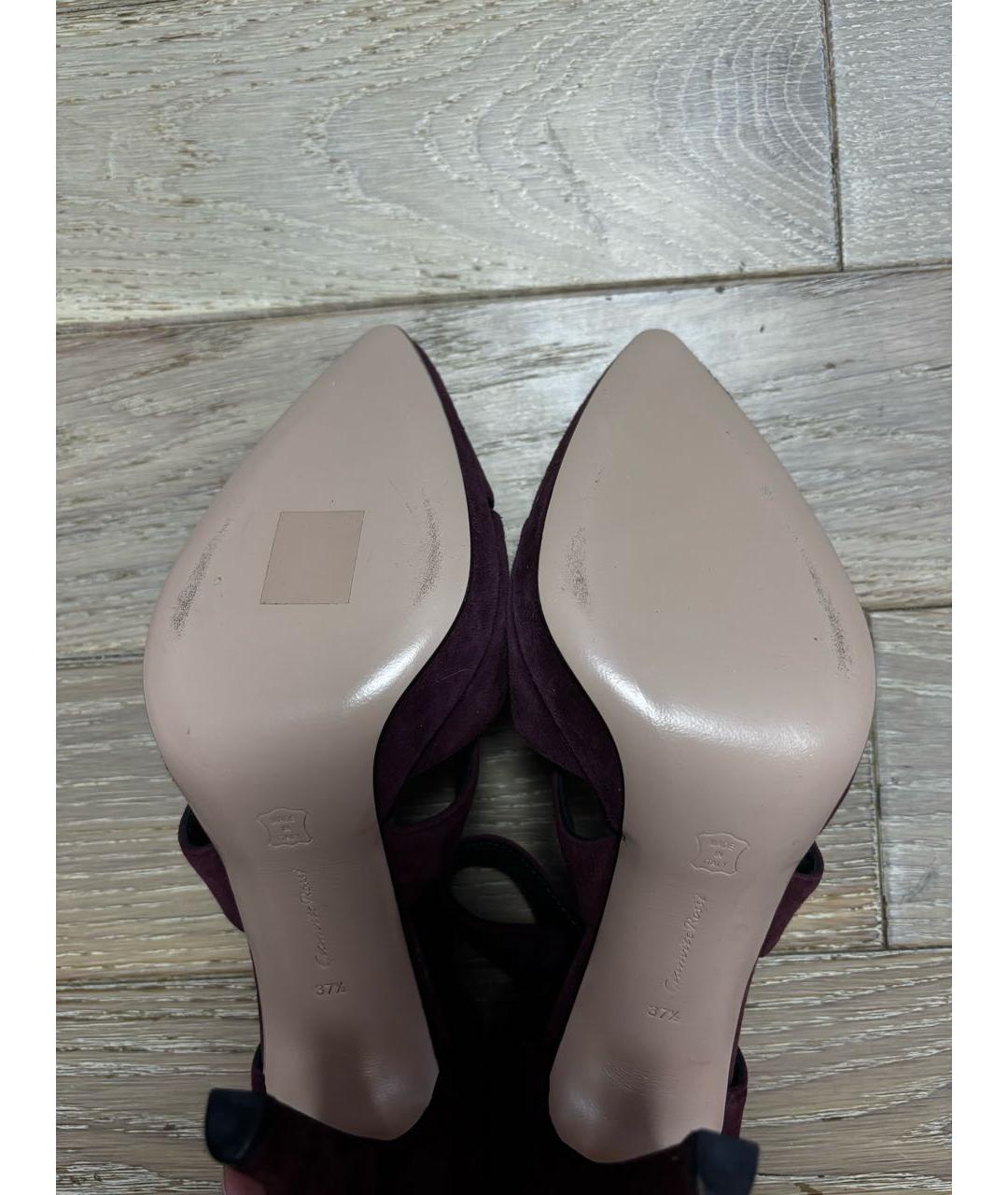 GIANVITO ROSSI Фиолетовые замшевые туфли, фото 4