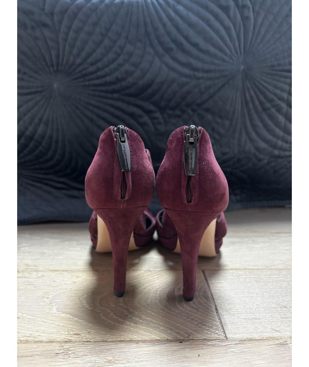 GIANVITO ROSSI Фиолетовые замшевые туфли, фото 3